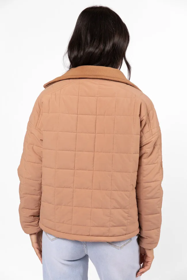 Vail Valley Brown Lightweight Puffer Jacket