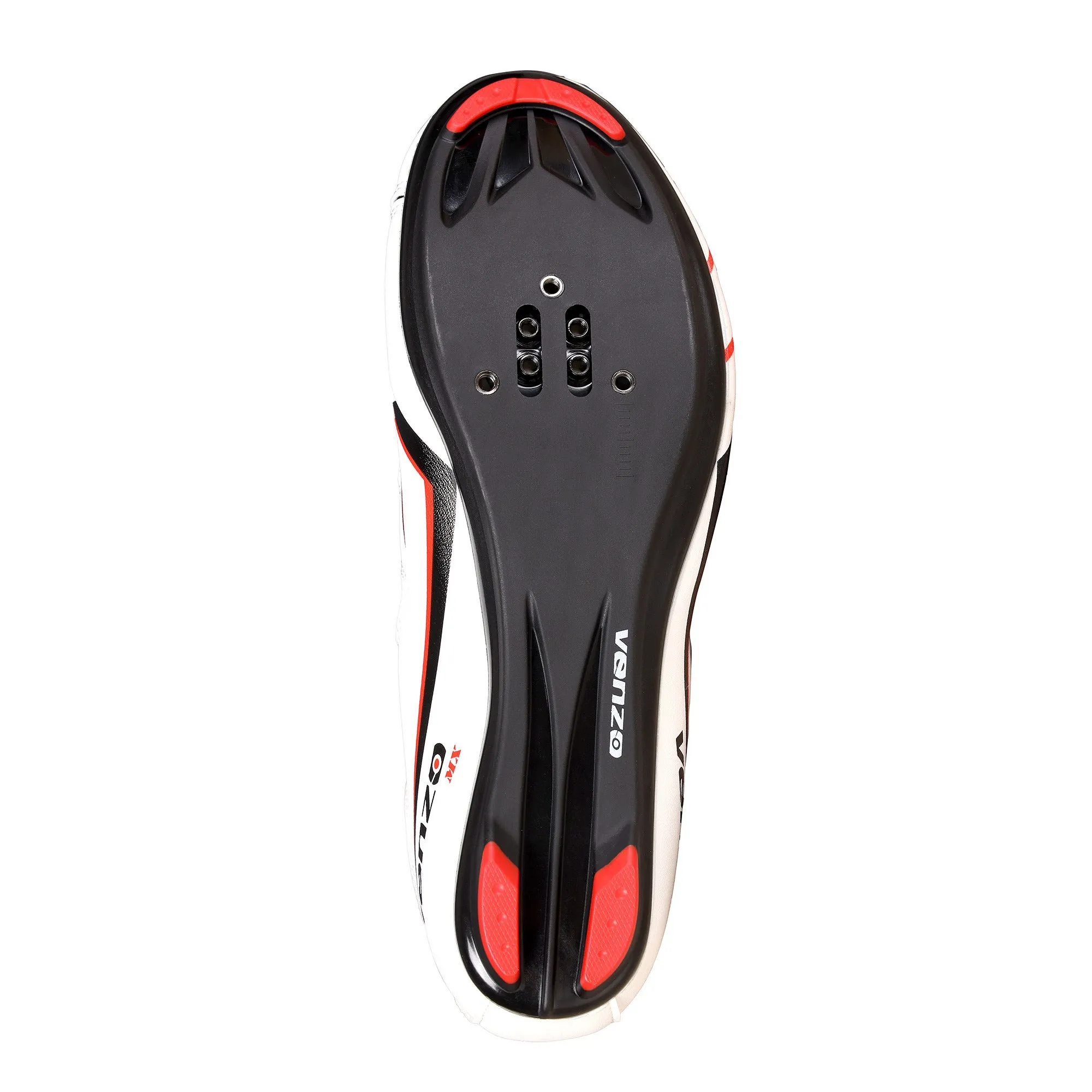 Venzo Bicycle Men's Road Cycling Riding Shoes - 3 Straps - Compatible with Look Delta & for Shimano SPD-SL - Perfect for Road Racing Bikes - Black - 6.5 US Men