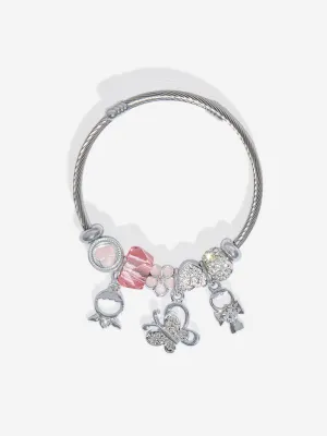 Westside Accessories Pink Charm Bracelet