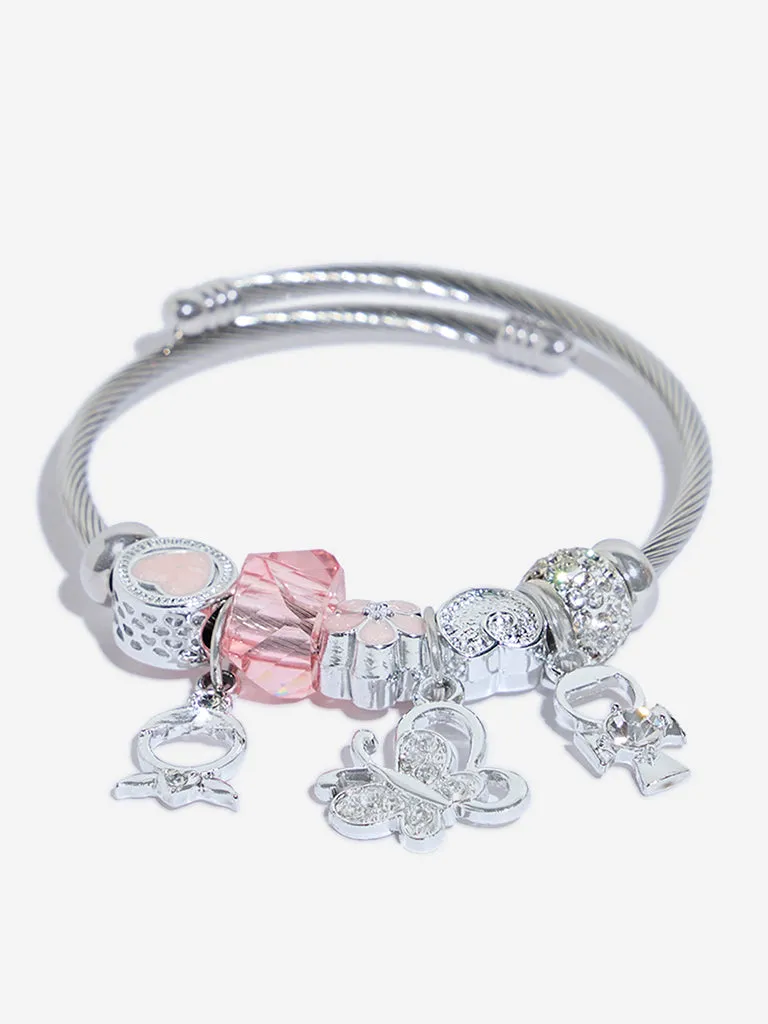 Westside Accessories Pink Charm Bracelet