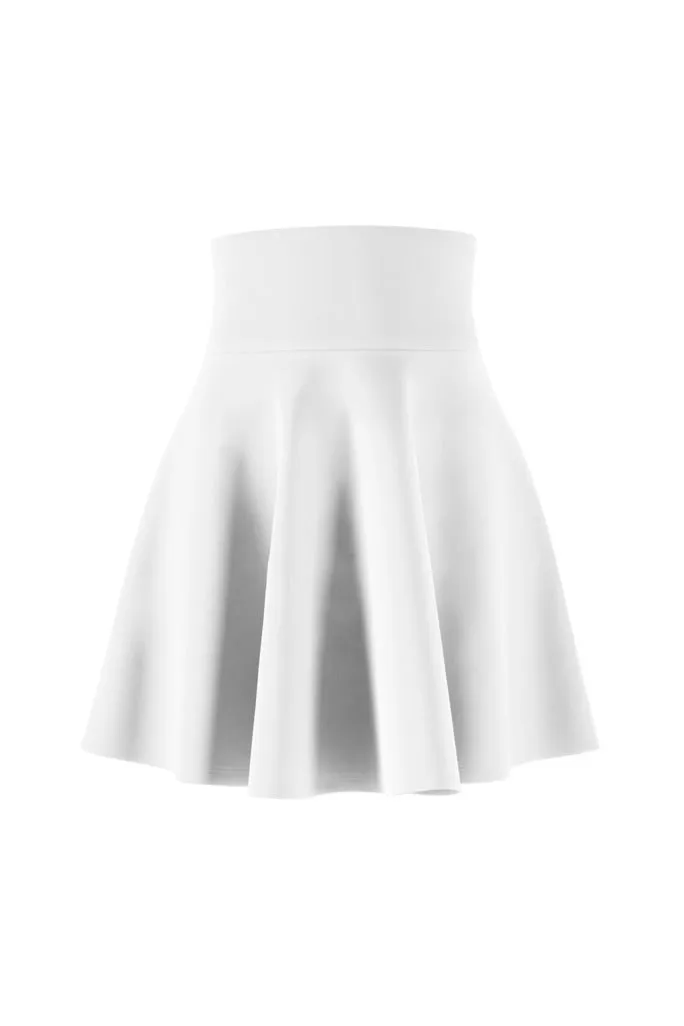 White Women's Skater Skirt