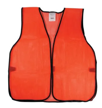 Wholesale Bulk Lot Case of 120 Generic Neon Orange Emergency Mesh Safety Vest