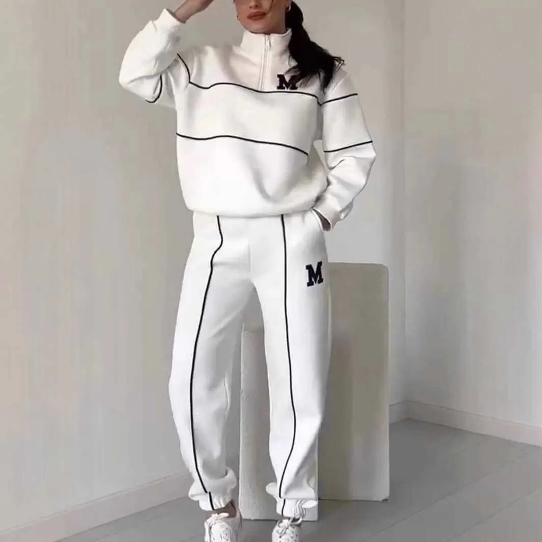 Women's Fashion  Piece Lounge Hoodless Pullover  Sweatsuit Sets With Pockets