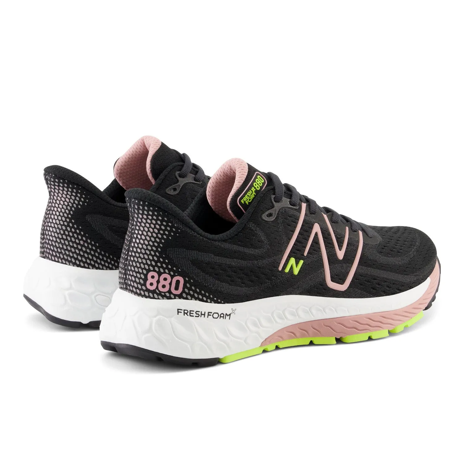 Women's New Balance Fresh Foam X 880v13 Color: Black with Pink Moon