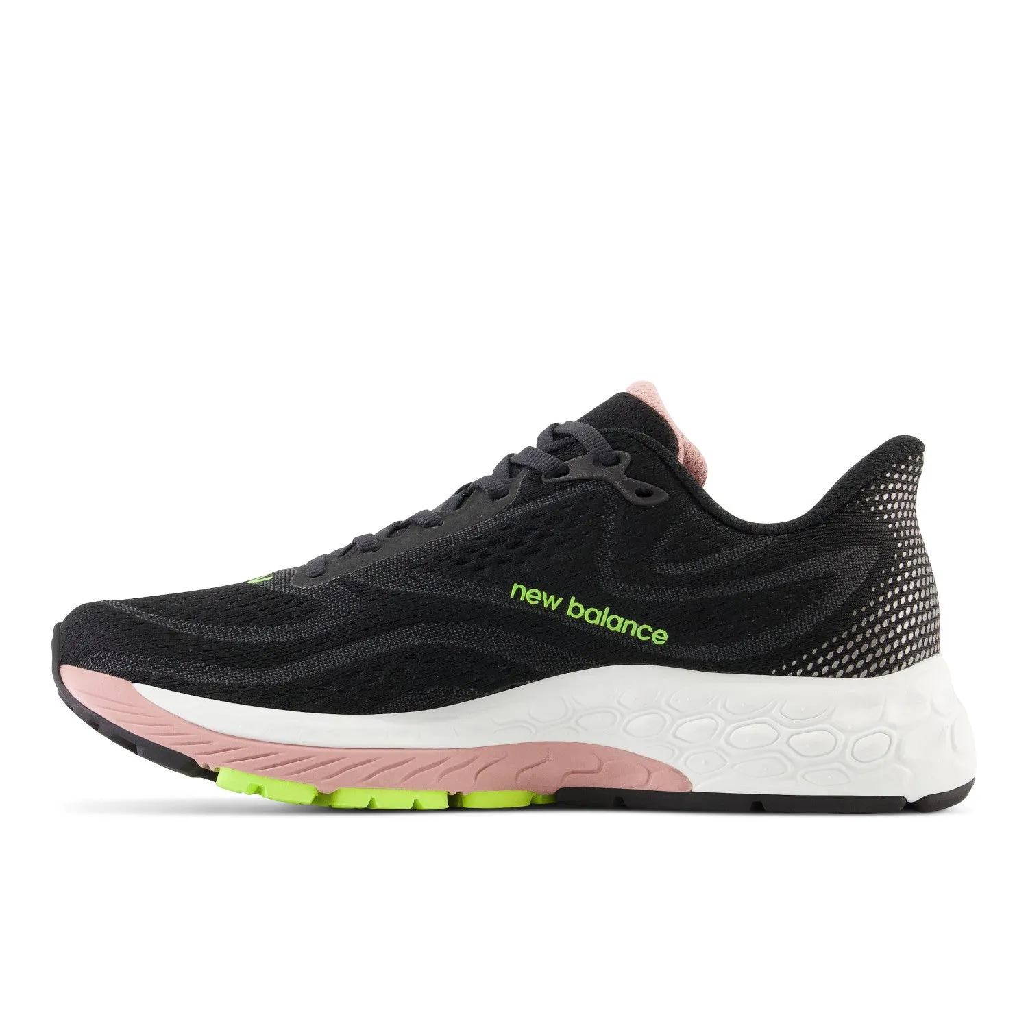 Women's New Balance Fresh Foam X 880v13 Color: Black with Pink Moon